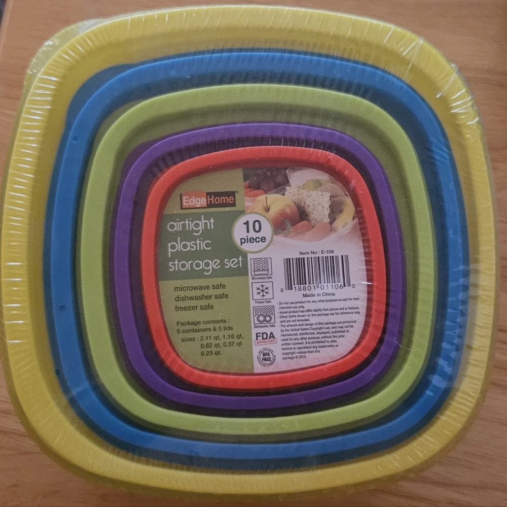 Airtight Plastic Storage Set - Multicolor